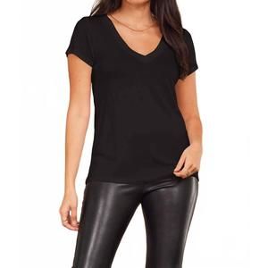 NEW LAMADE low v neck boyfriend tee in black